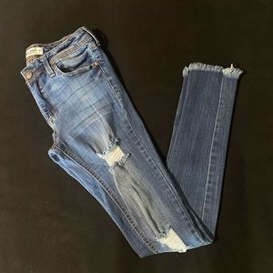 Almost Famous Mid-Rise Skinny Blue Jeans